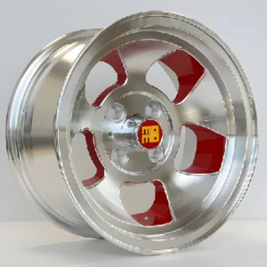 EXP-E2301 6,5X13 4X98 ET-10 60,1 RED MACHINED+MILLING